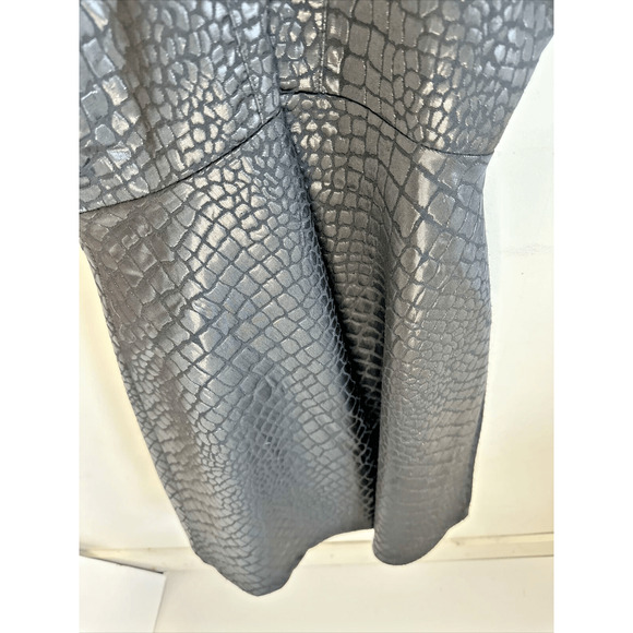 ASTR Fit & Flare Dress Black Mesh Shake Skin Textured Sleeveless womans Medium - Picture 7 of 15